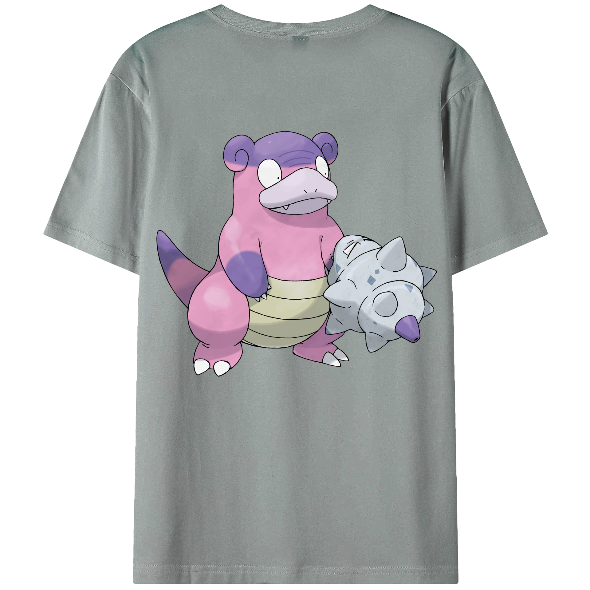 （画像用） ポケットモンスター Pokémon 綿100％ メンズ半袖Tシャツ（バックプリント） 通気性